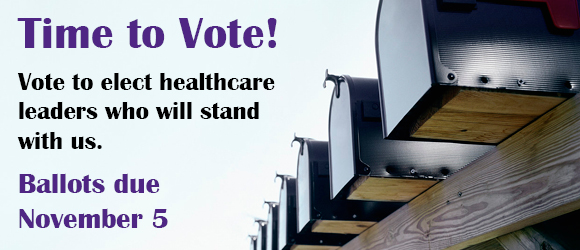 Stand up for healthcare – VOTE by November 5!