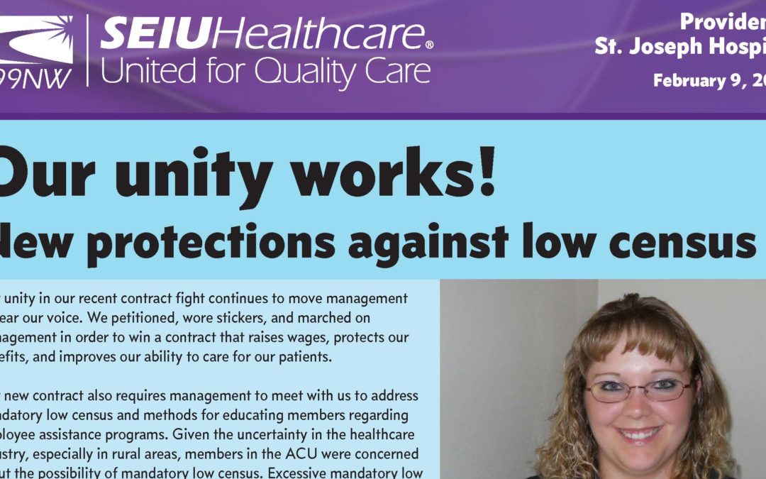 Our unity works! New protections against low census