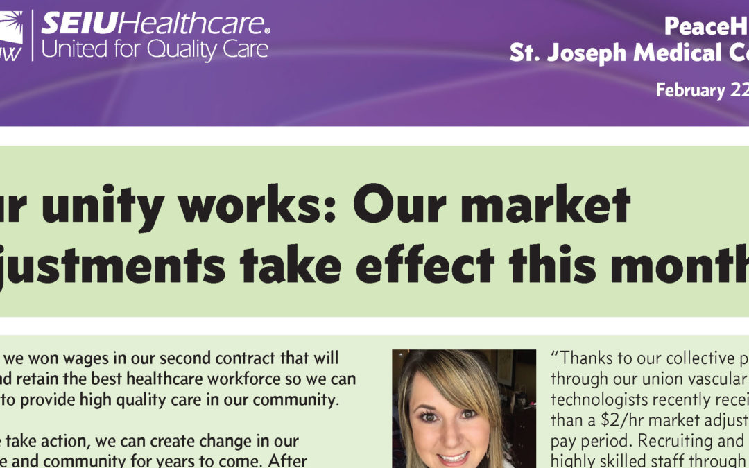 Our unity works: our market adjustments take effect this month