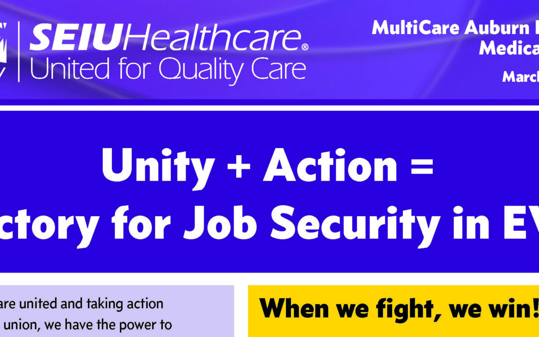 Unity + Action = victory for job security in EVS