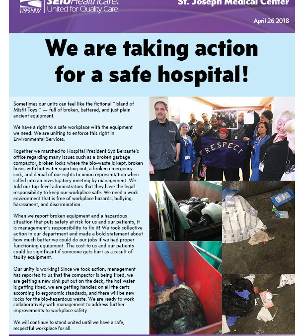 We‘re taking action for a safe hospital