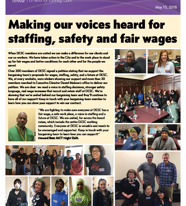 Making our voices heard for staffing, safety, and fair wages