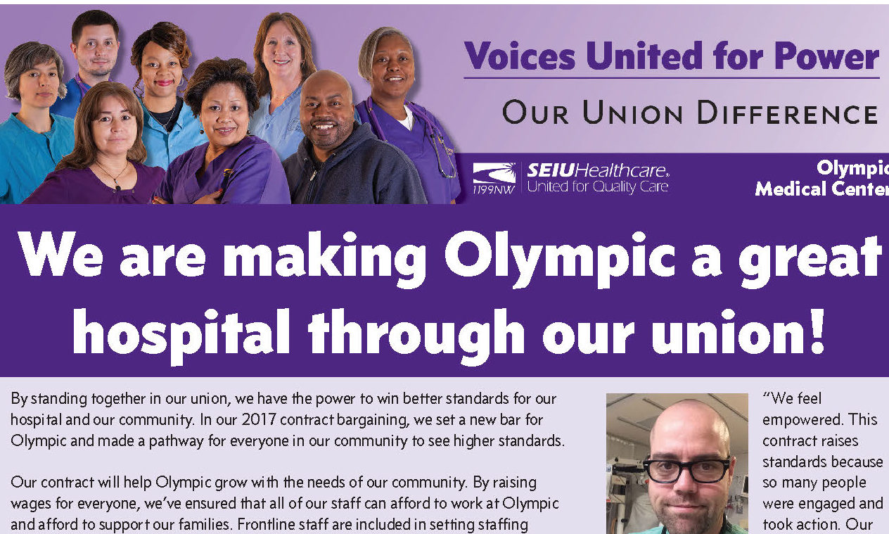 We are making Olympic a great hospital through our union