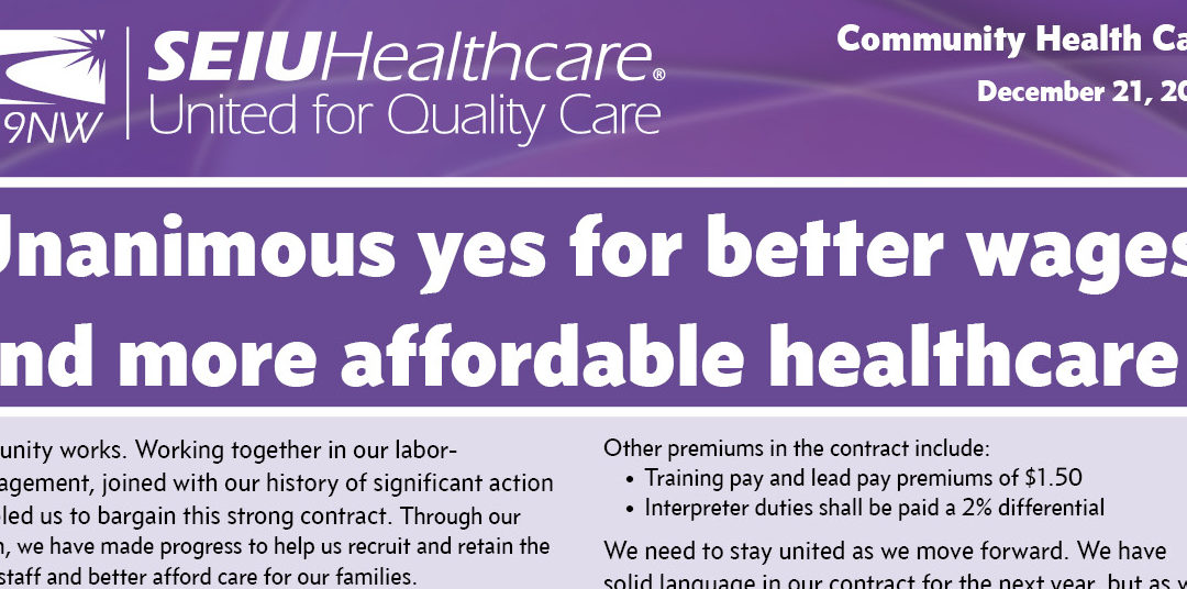 Unanimous YES for better wages