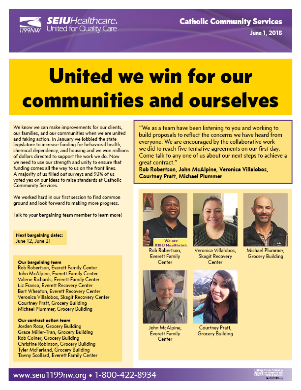 United we win for our communities and ourselves