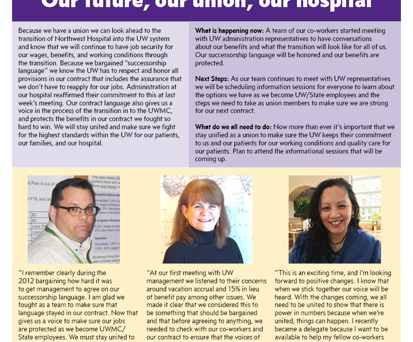 Our future, our union, our hospital