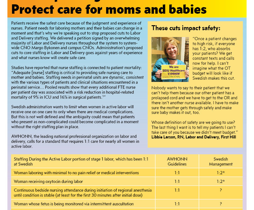 We’re speaking out: Protect care for moms and babies