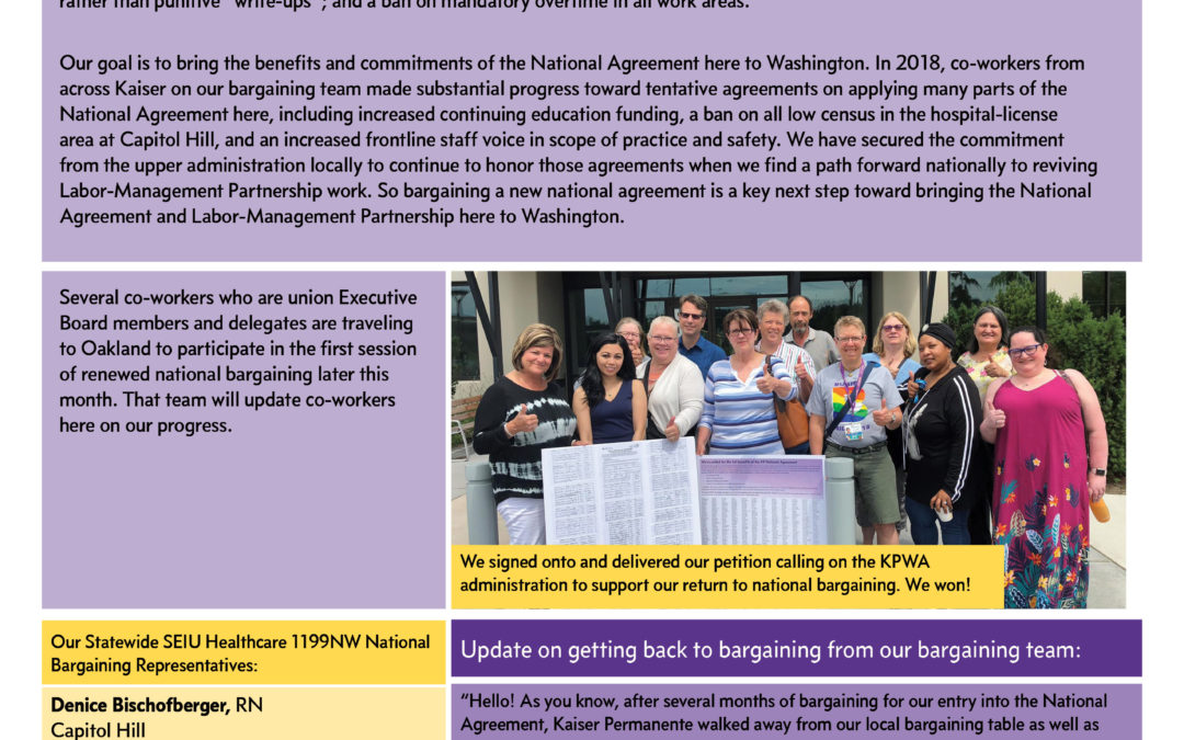 Returning to National Bargaining for Quality and Partnership