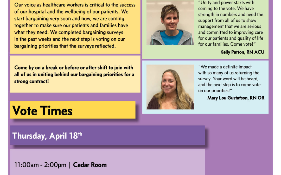 Vote YES on Our Bargaining Priorities!