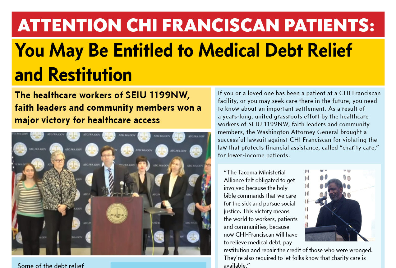 ATTENTION CHI FRANCISCAN PATIENTS: You May Be Entitled to Medical Debt Relief and Restitution