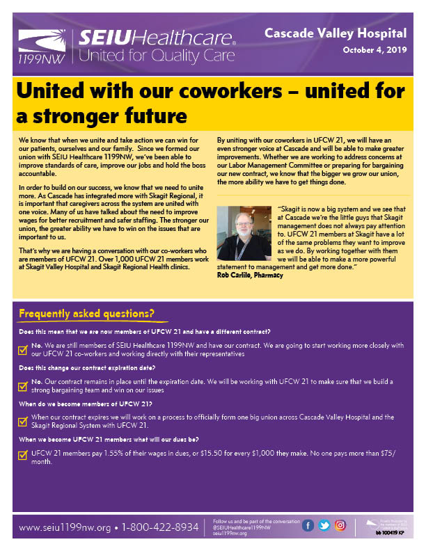 United with our coworkers – united for a stronger future