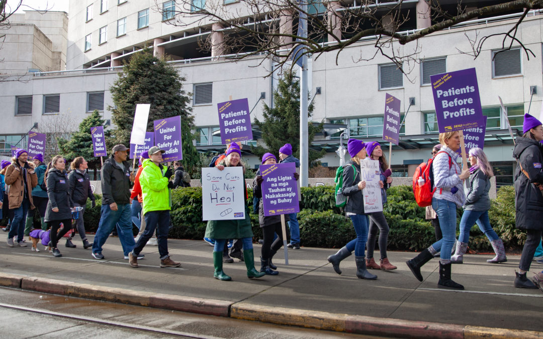Caregivers call on management to return to the bargaining table after successful three-day ULP strike at Swedish-Providence