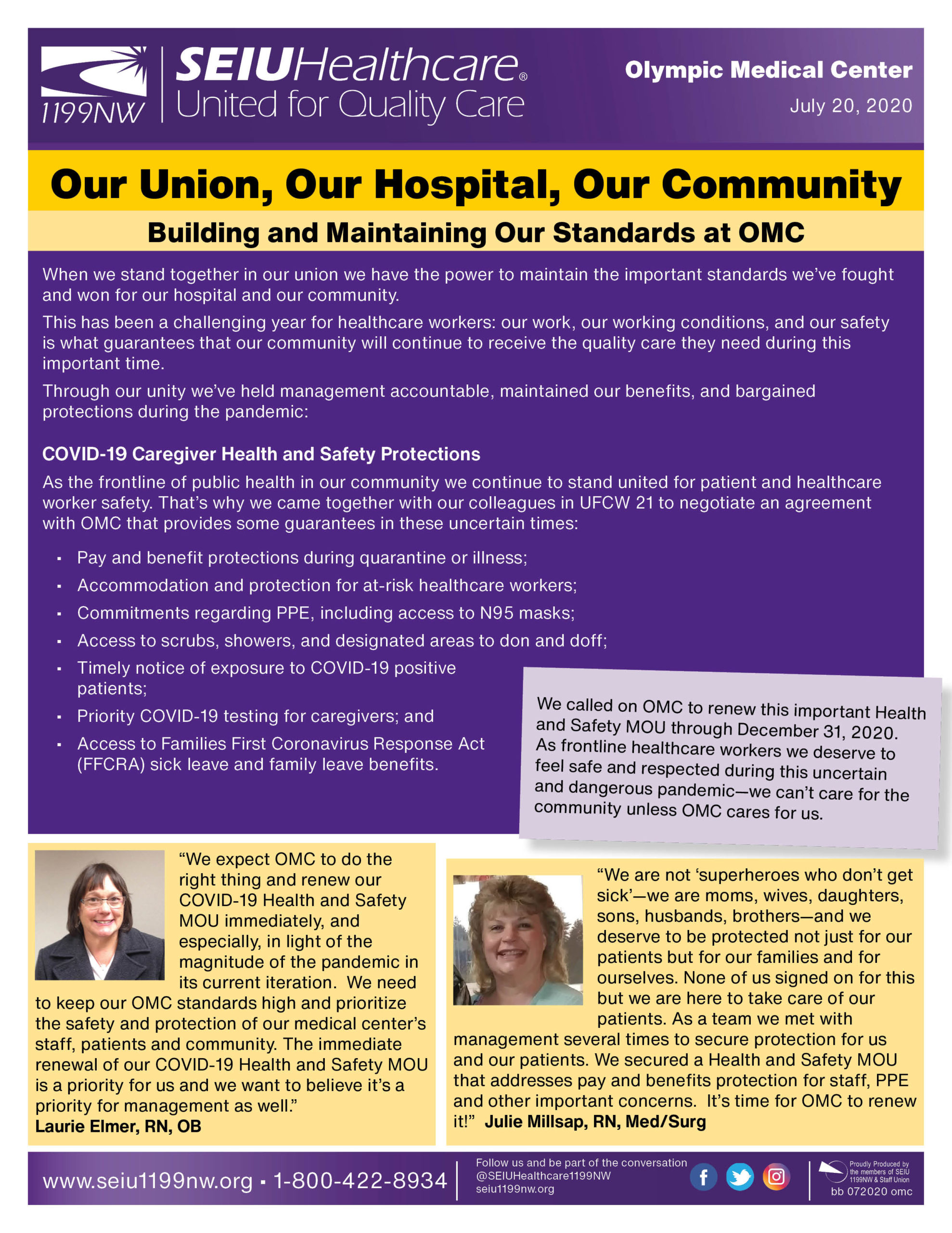 Our Union, Our Hospital, Our Community