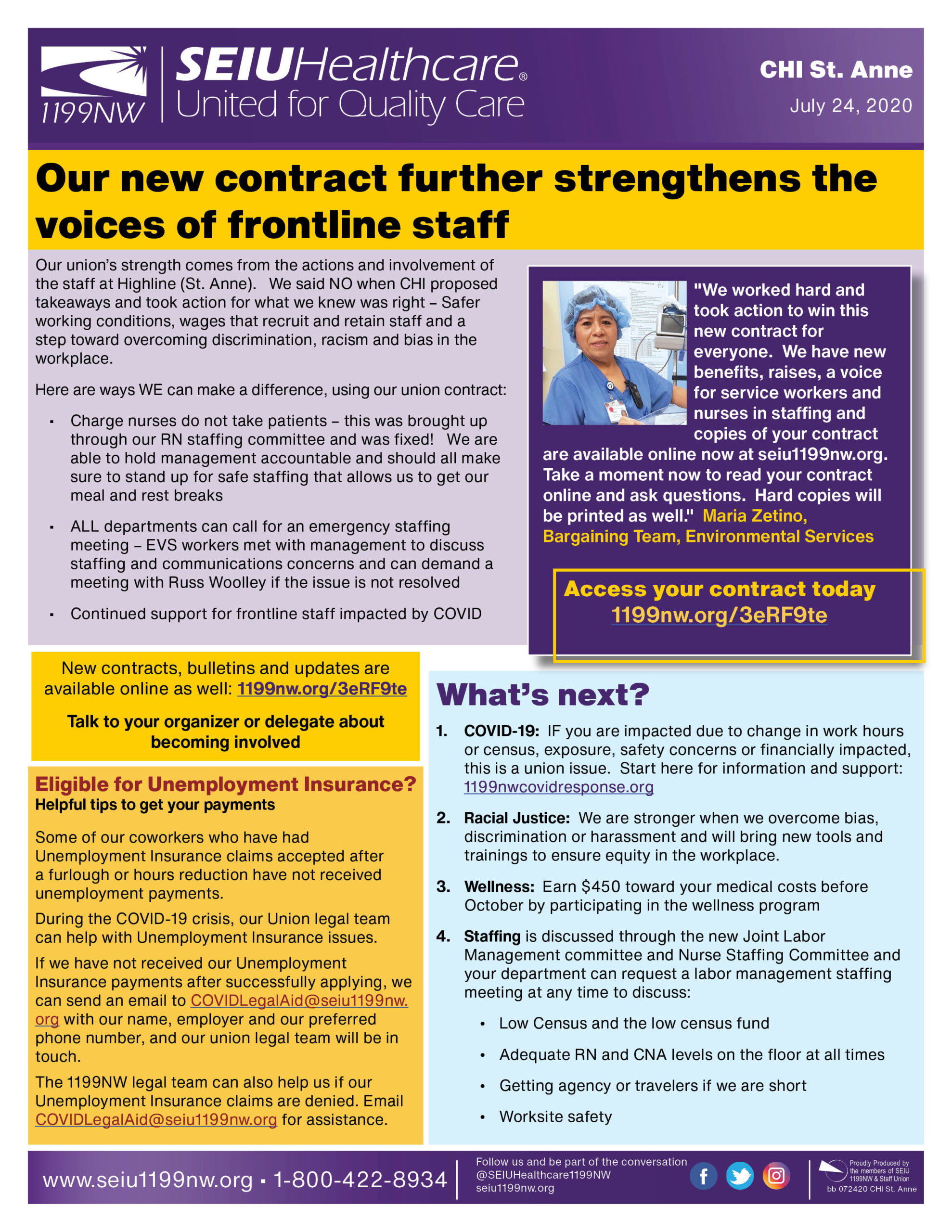 Our new contract further strengthens the voices of frontline staff