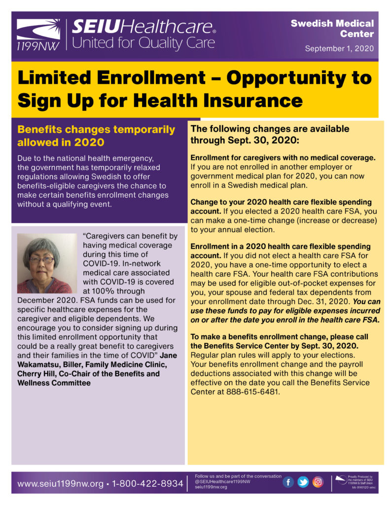 Limited Enrollment Opportunity to Sign Up for Health