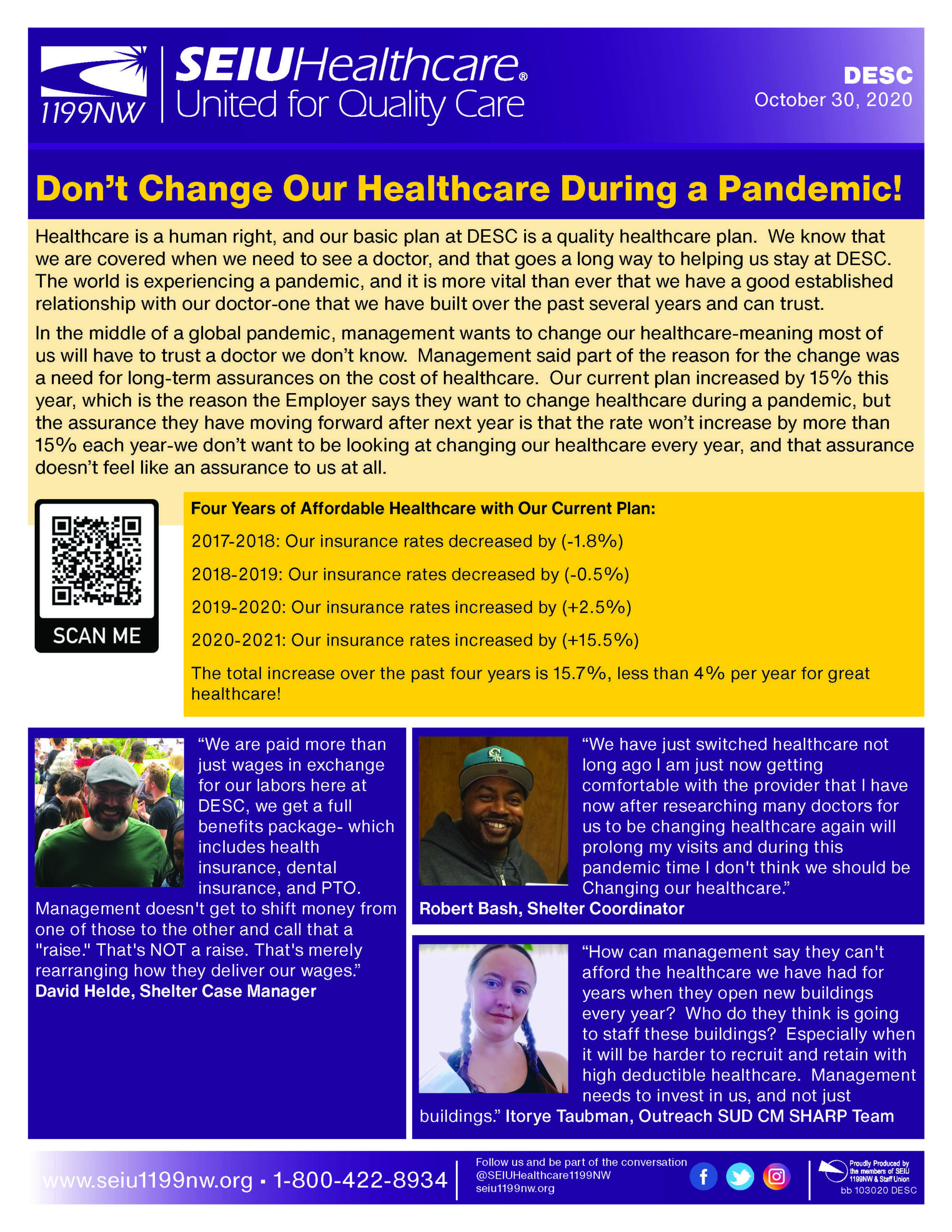 Don’t Change Our Healthcare During a Pandemic!