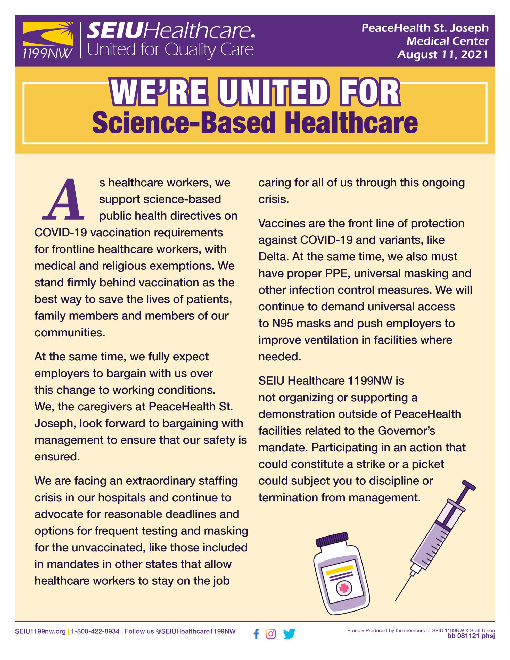 We're United for Science-Based Healthcare