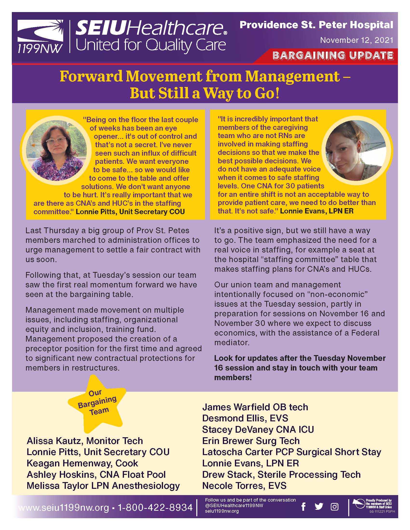 Forward Movement from Management – But Still a Way to Go!