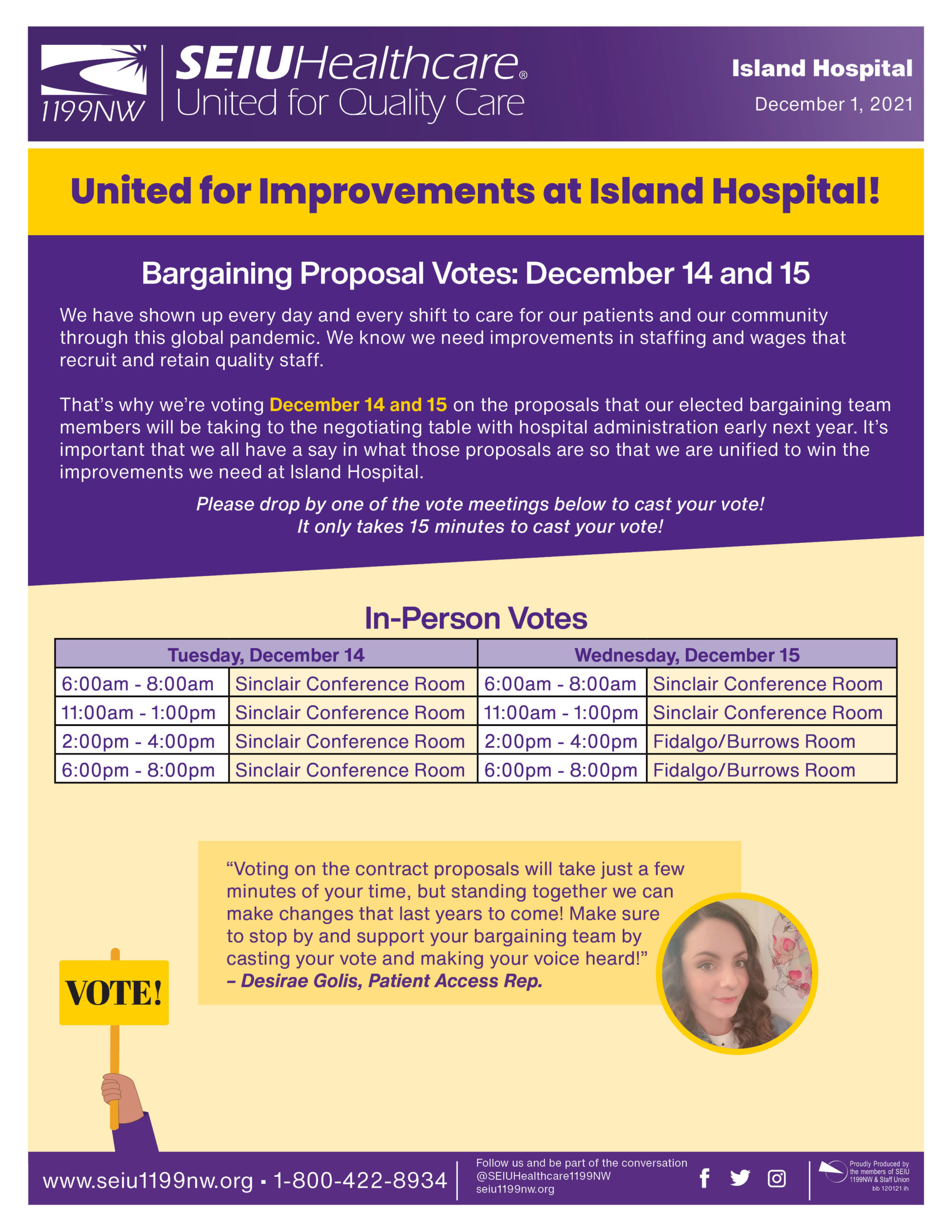United for Improvements at Island Hospital!