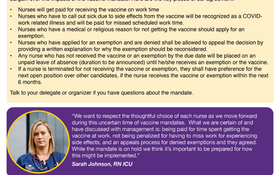 COVID-19 Vaccine Mandate – What it means for us