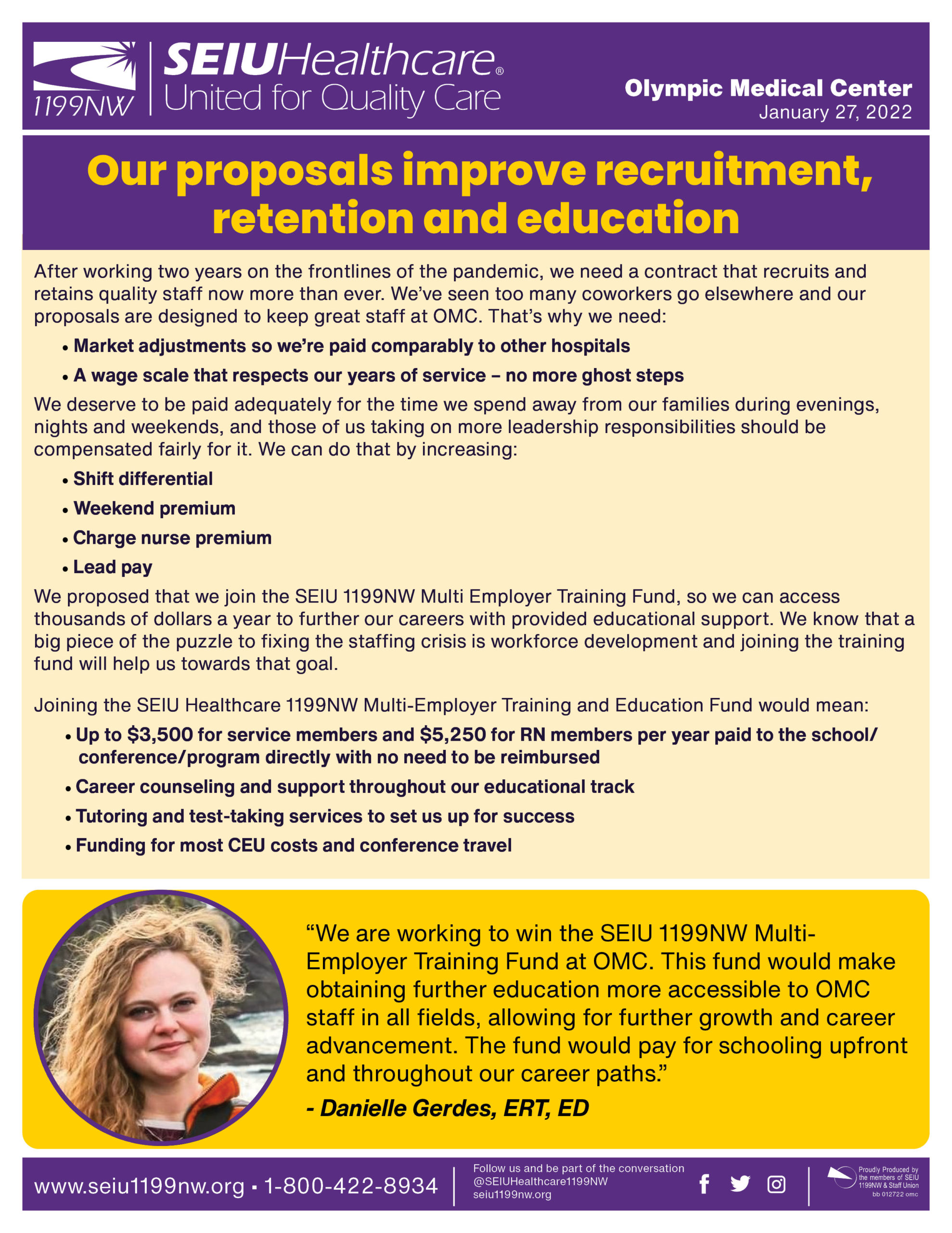 Our proposals improve recruitment, retention and education