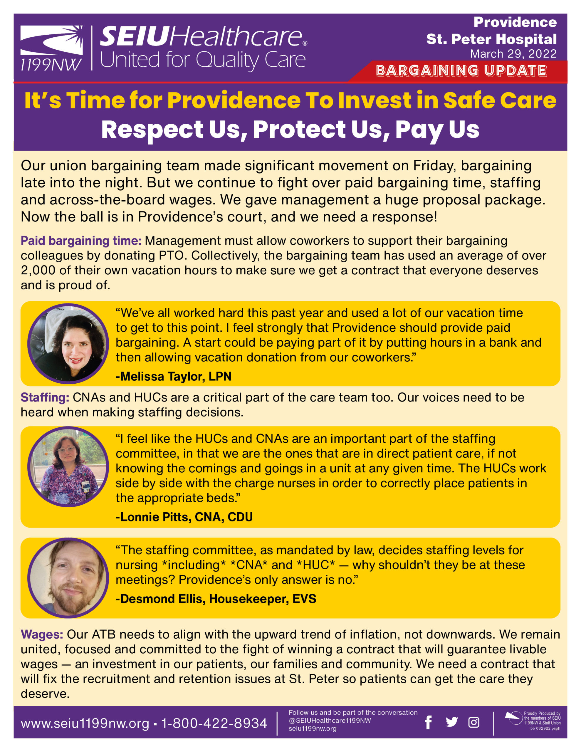 It’s Time for Providence To Invest in Safe Care. Respect Us, Protect Us, Pay Us