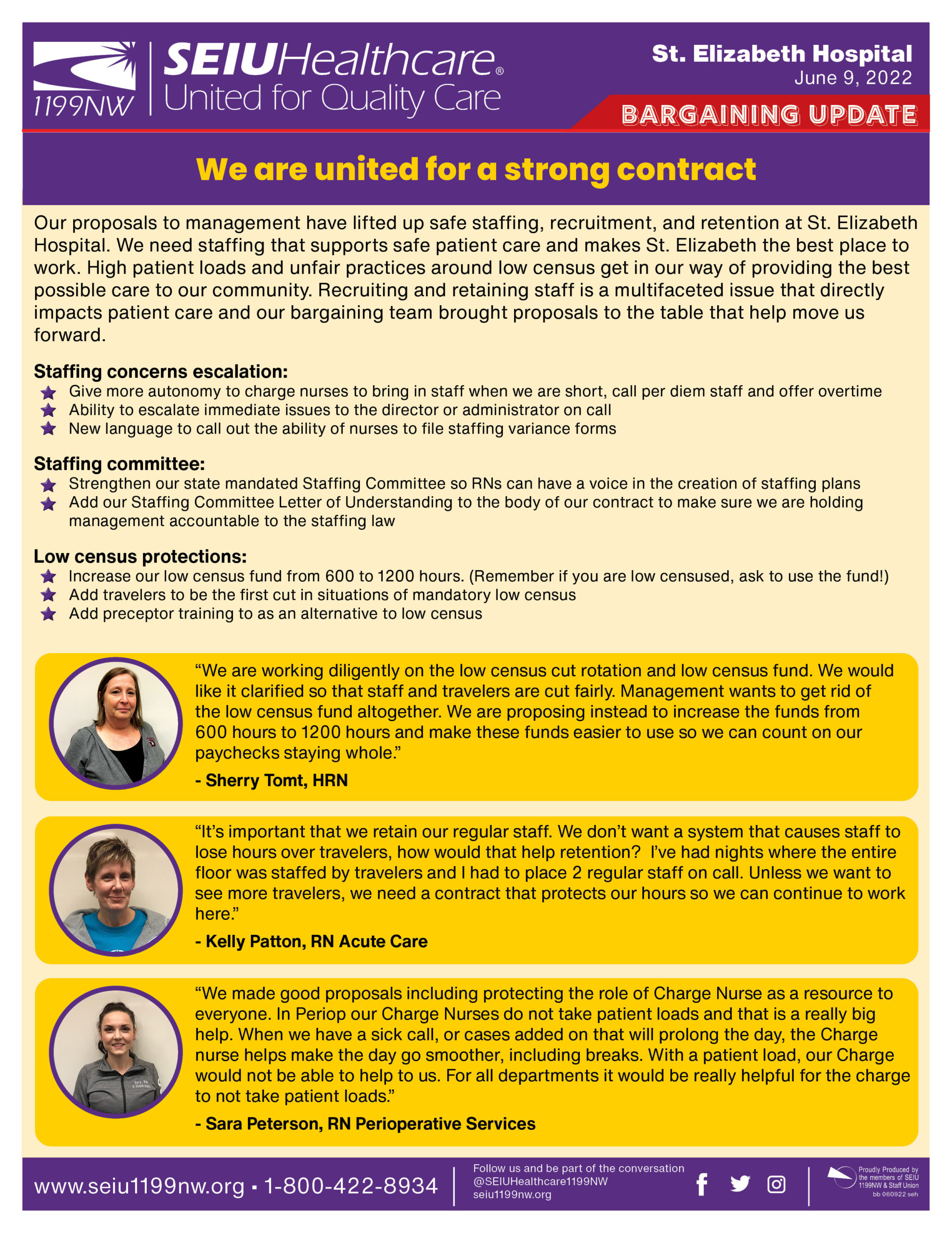 We are united for a strong contract