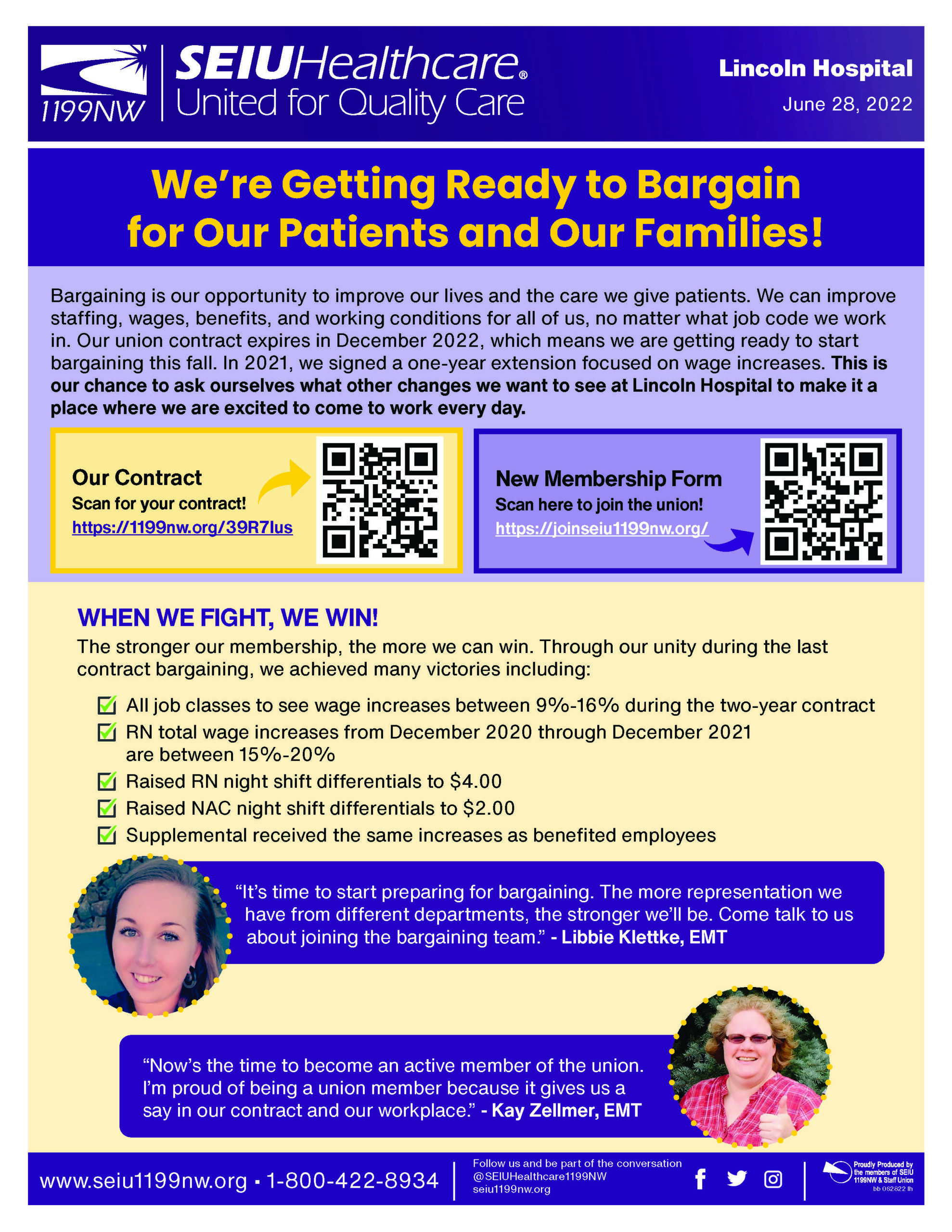 We’re Getting Ready to Bargain for Our Patients and Our Families!