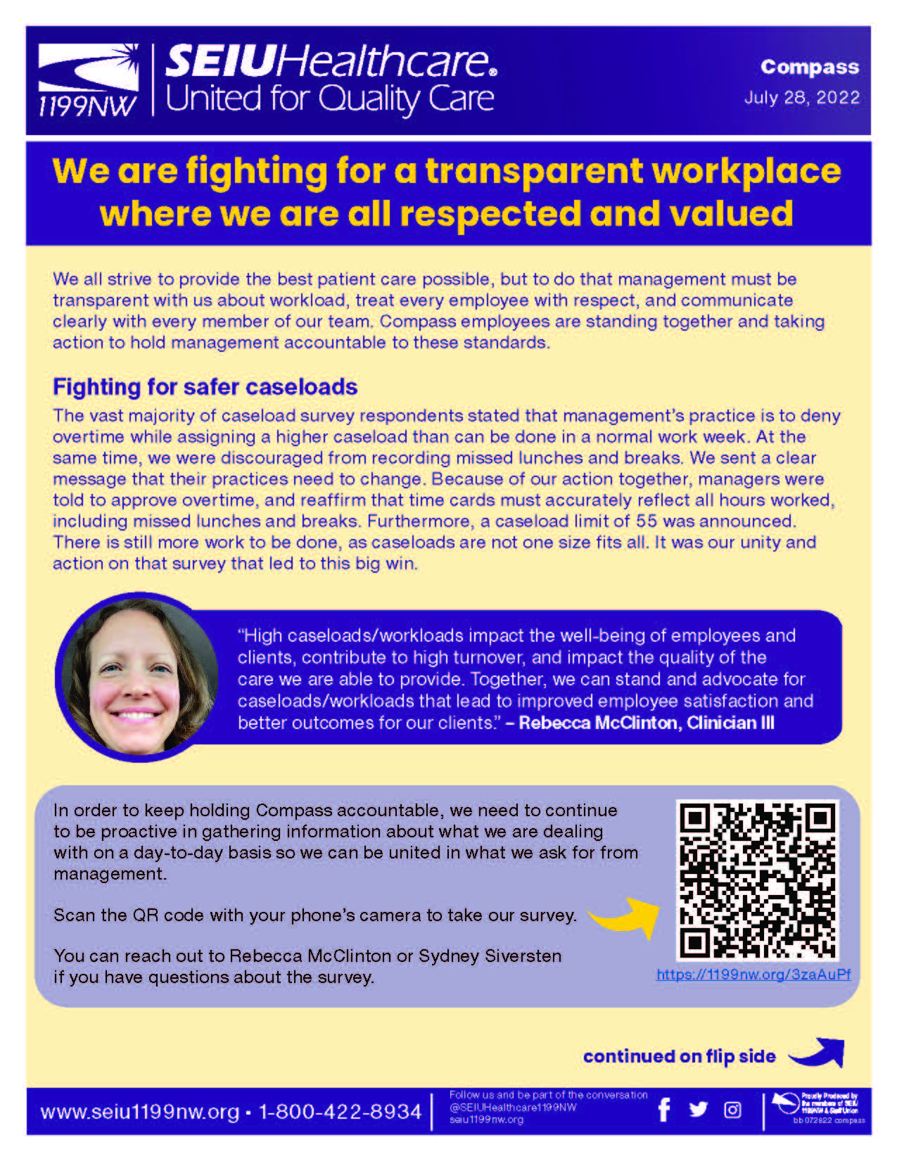 We are fighting for a transparent workplace where we are all respected and valued