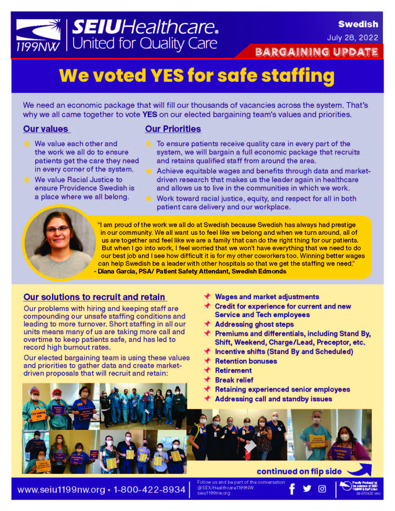 We voted YES for safe staffing
