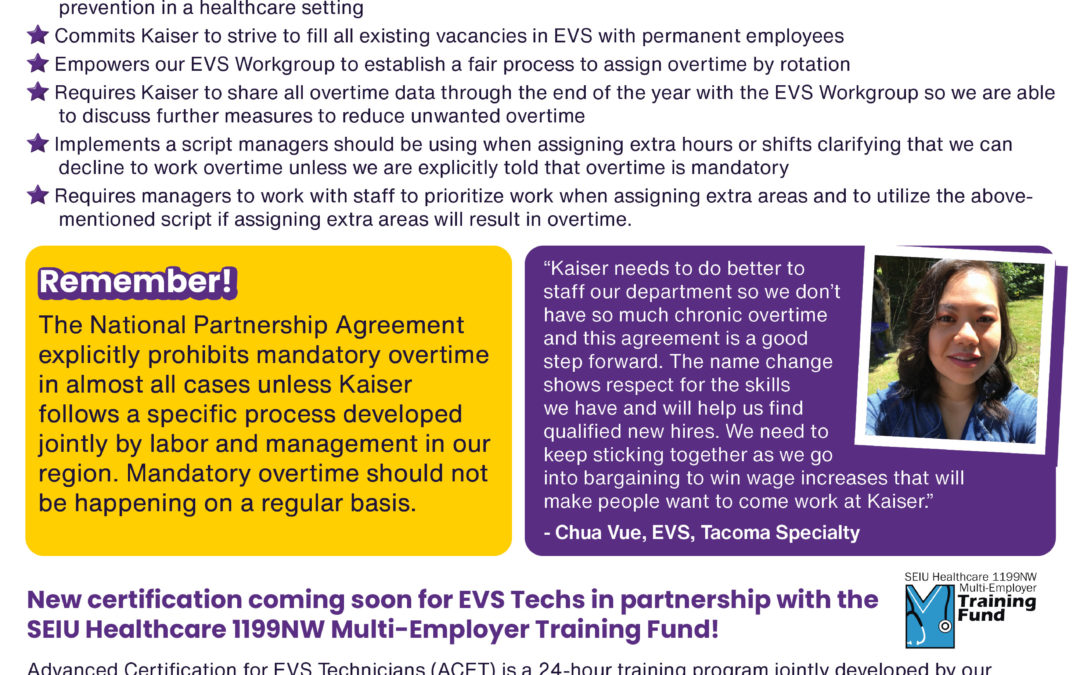 As we head towards the bargaining table, we’re improving standards at Kaiser through our continued unity