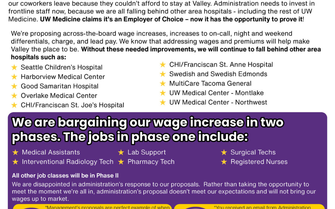 Our Vision for Valley – Invest in frontline staff to address the staffing crisis!