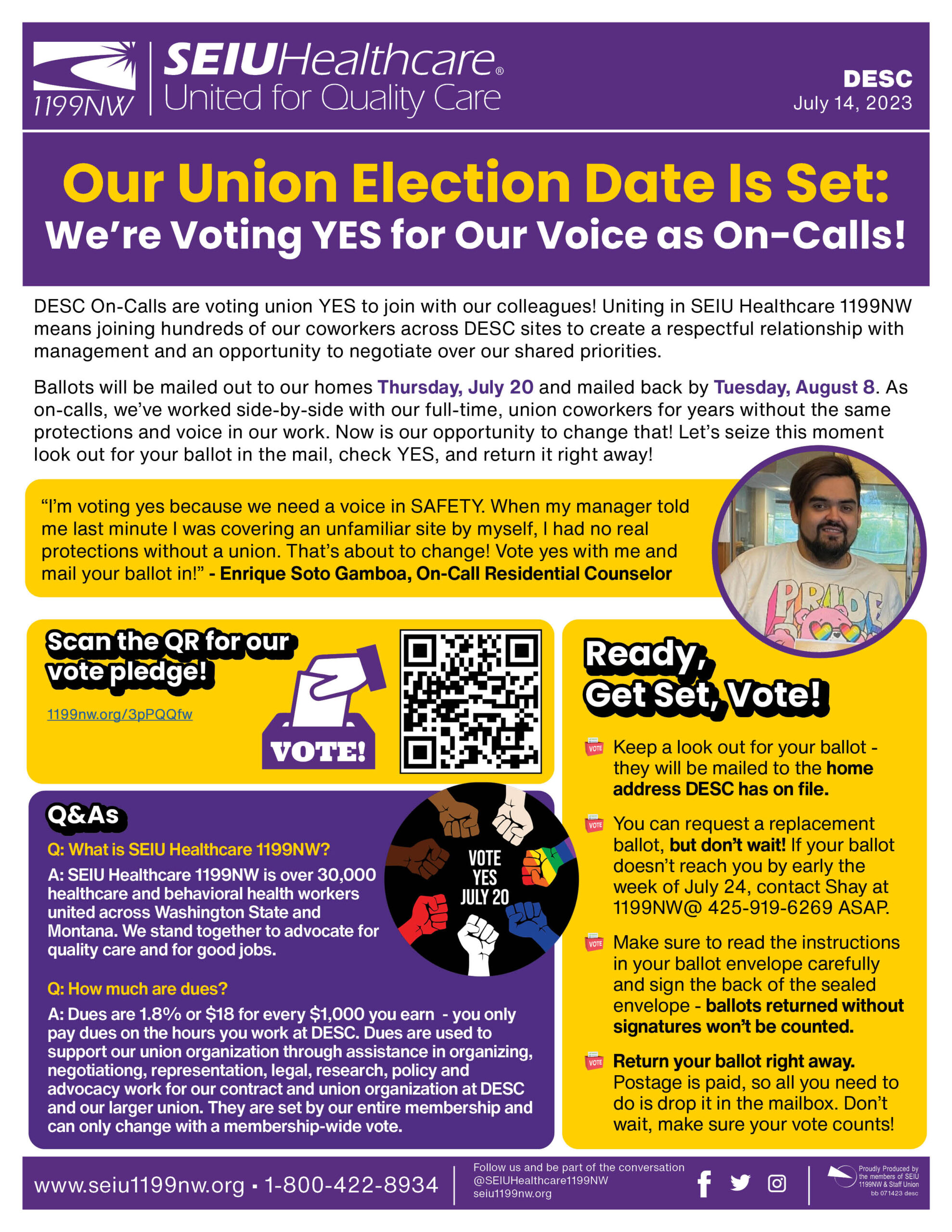Our Union Election Date Is Set: We’re Voting YES for Our Voice as On-Calls!