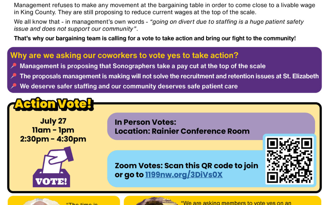 We’re voting to stand together and take action for a strong contract!