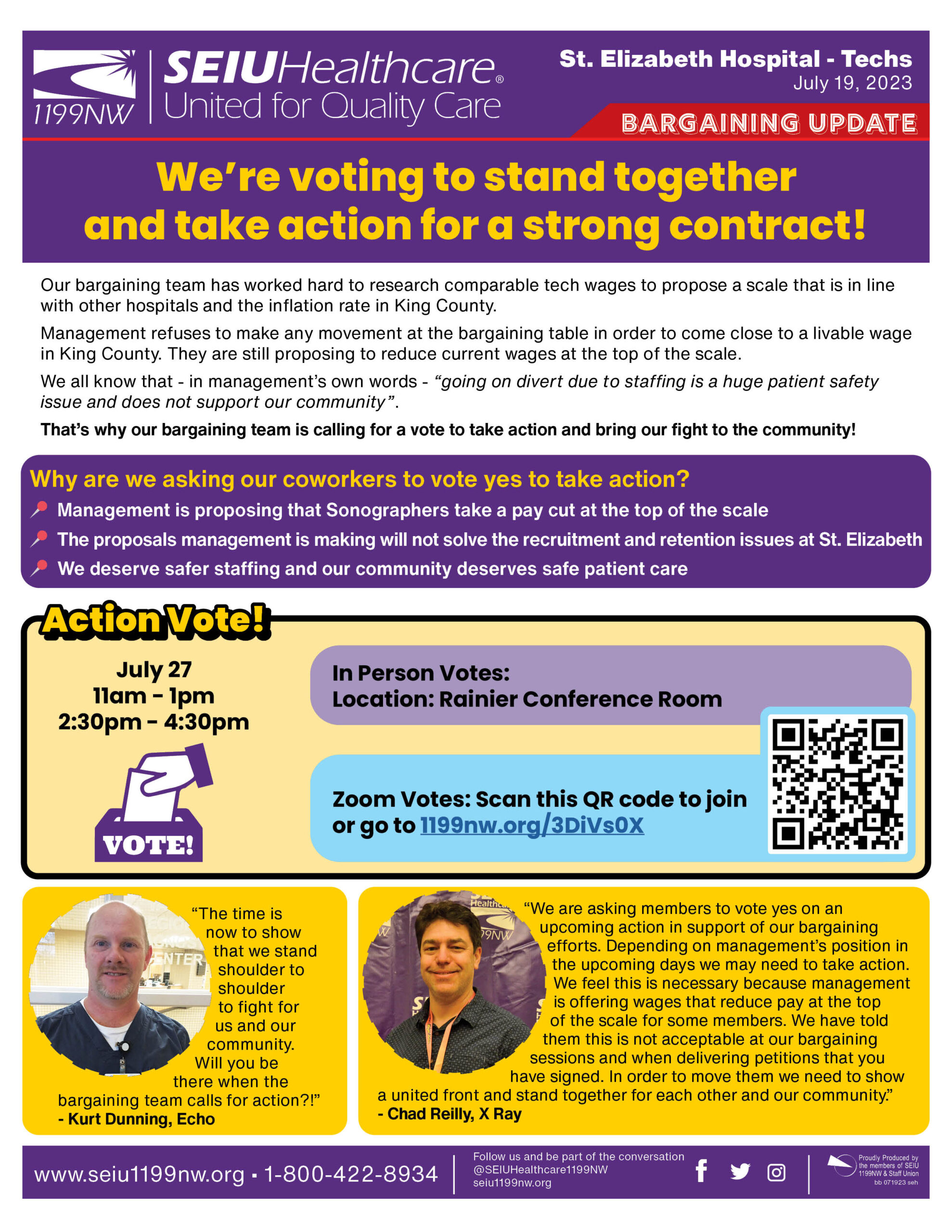 We’re voting to stand together and take action for a strong contract!