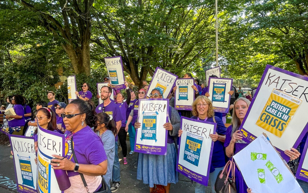Photos: Rally at Kaiser Permanente in Capitol Hill
