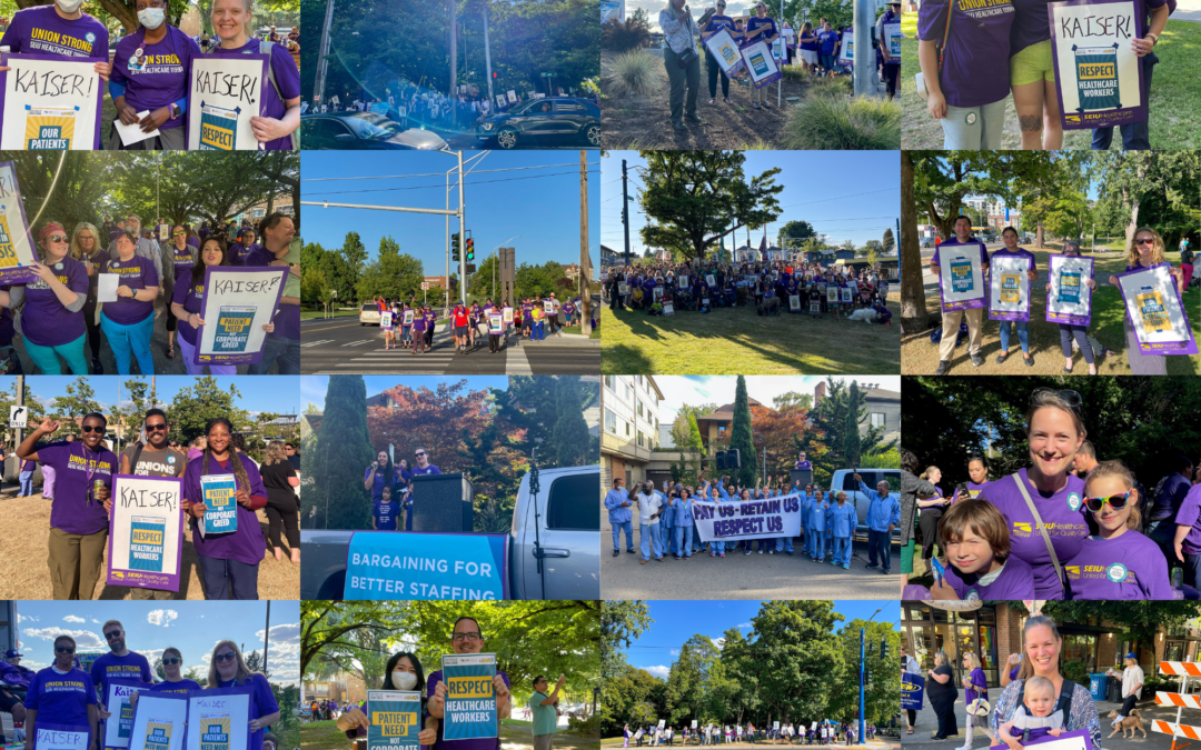We rallied for a strong contract and national agreement at Kaiser!