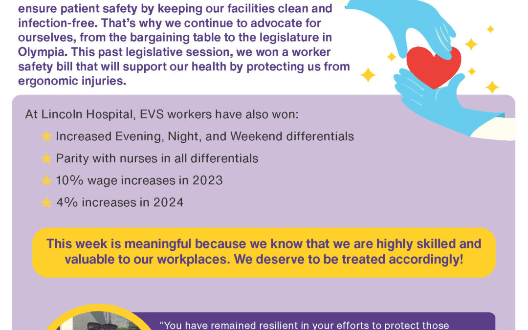 Environmental Service Workers Keep our Hospitals and Clinics Running! Celebrating EVS Week