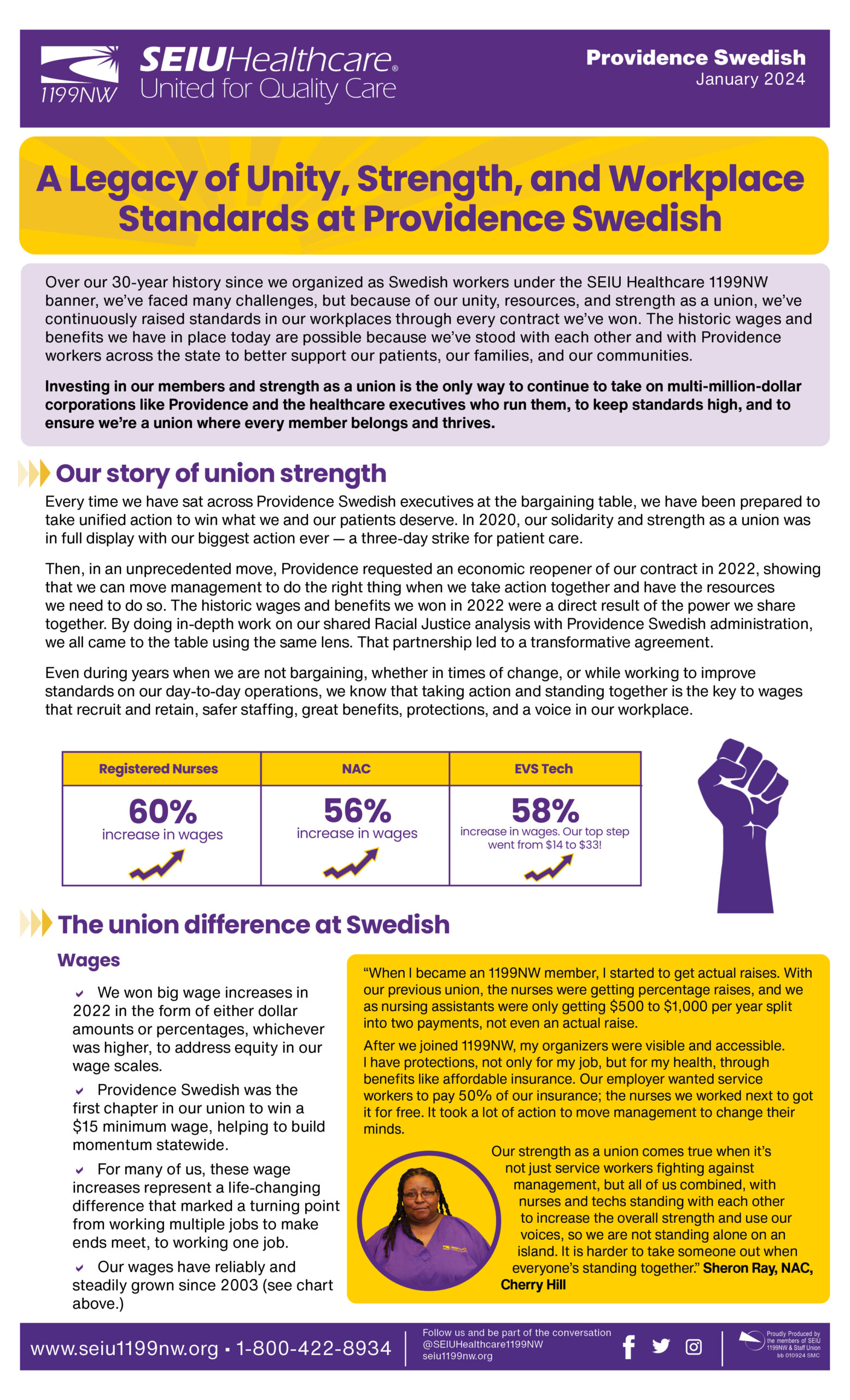 A Legacy of Unity, Strength, and Workplace Standards at Providence Swedish