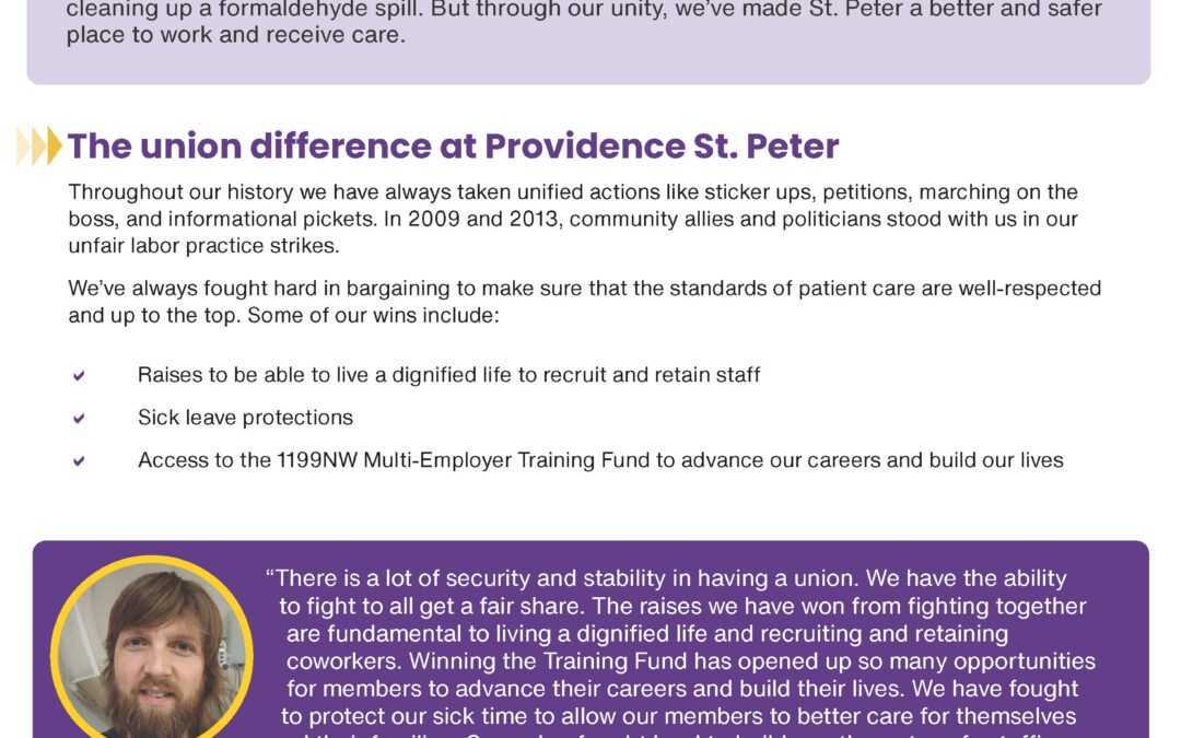 A Legacy of Unity, Strength, and Workplace Standards at Providence St. Peter Hospital