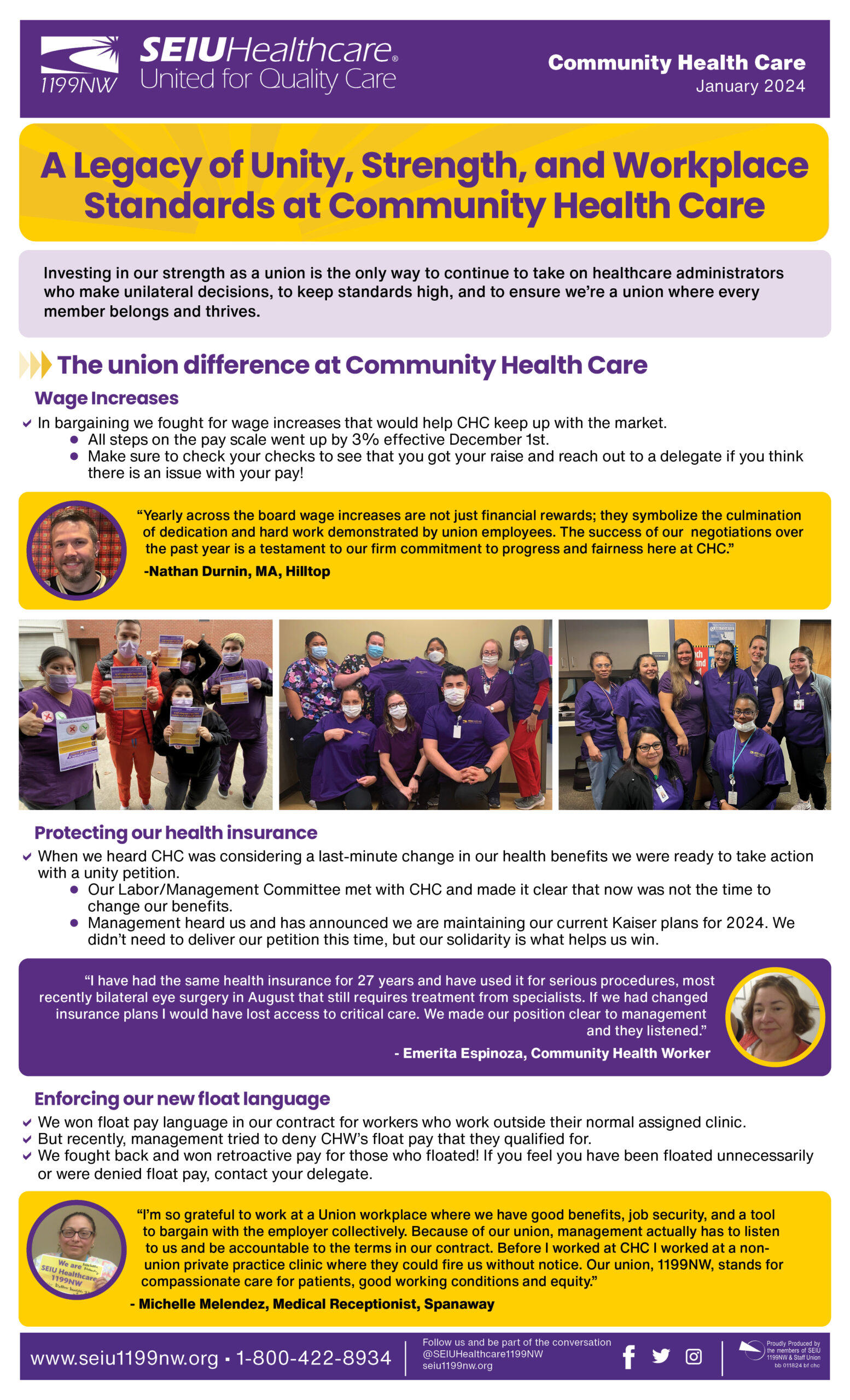 A Legacy of Unity, Strength, and Workplace Standards at Community Health Care