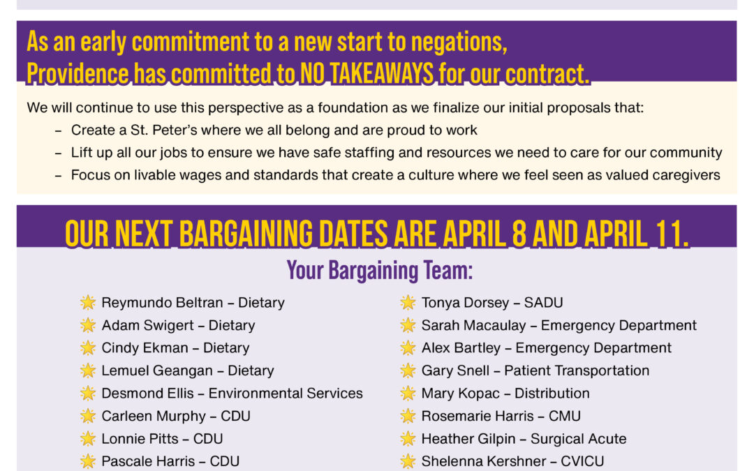 We are setting a new foundation for bargaining
