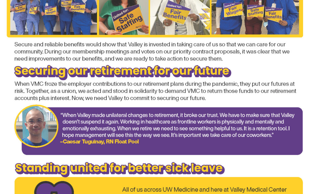 One Valley: From the frontline to the bargaining table – We are united for benefits that support all of us!