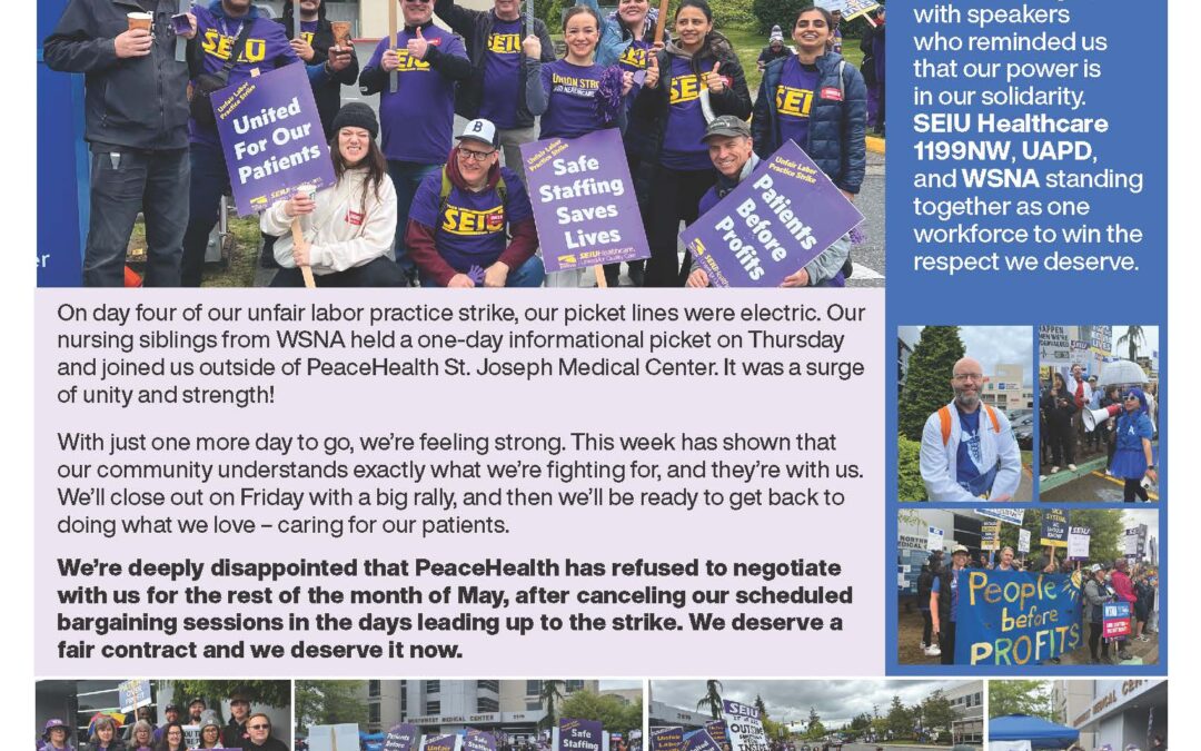 This is what solidarity looks like! More united than ever for respect, wages, and safe care for Whatcom