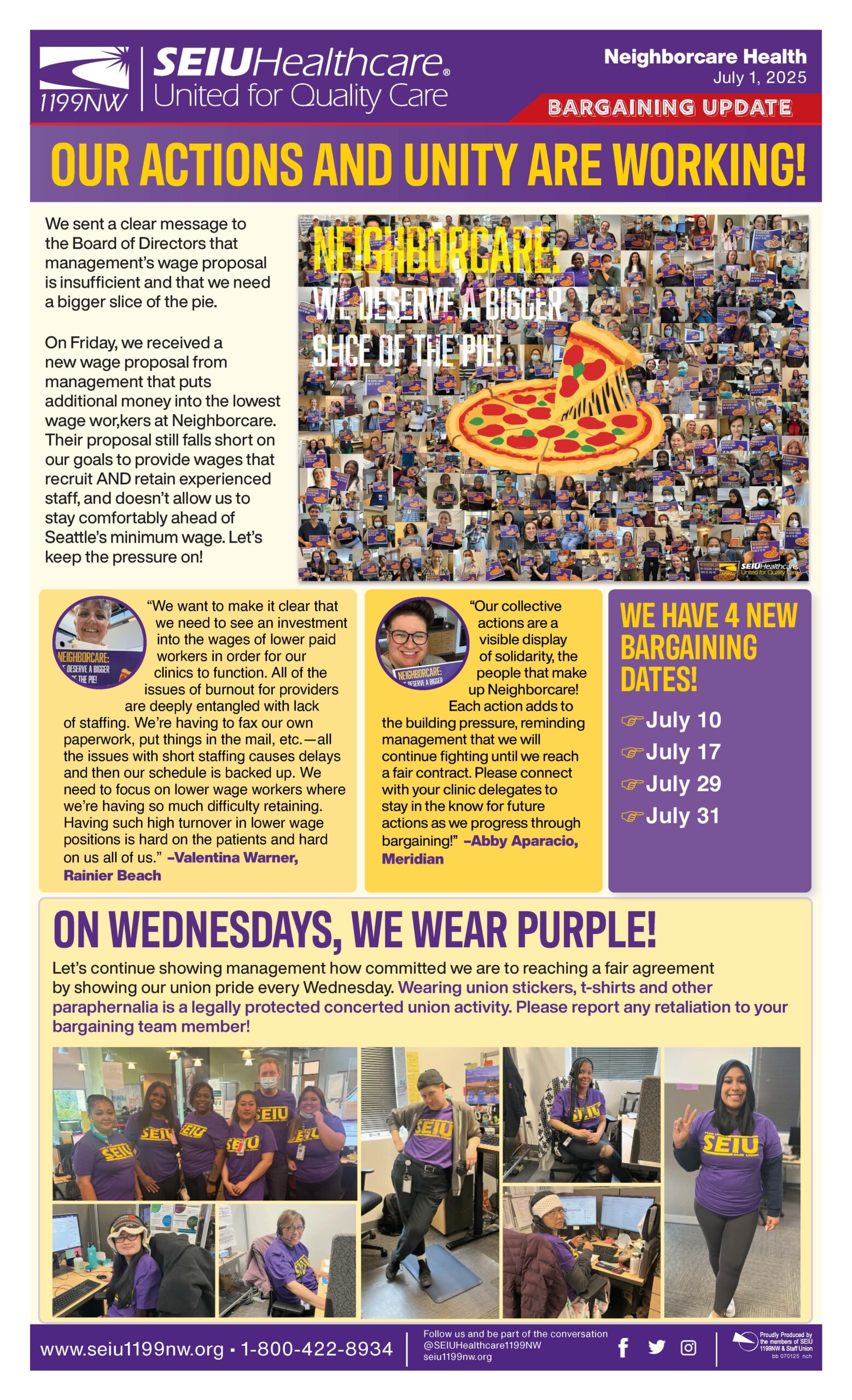 Our Actions and Unity Are Working!