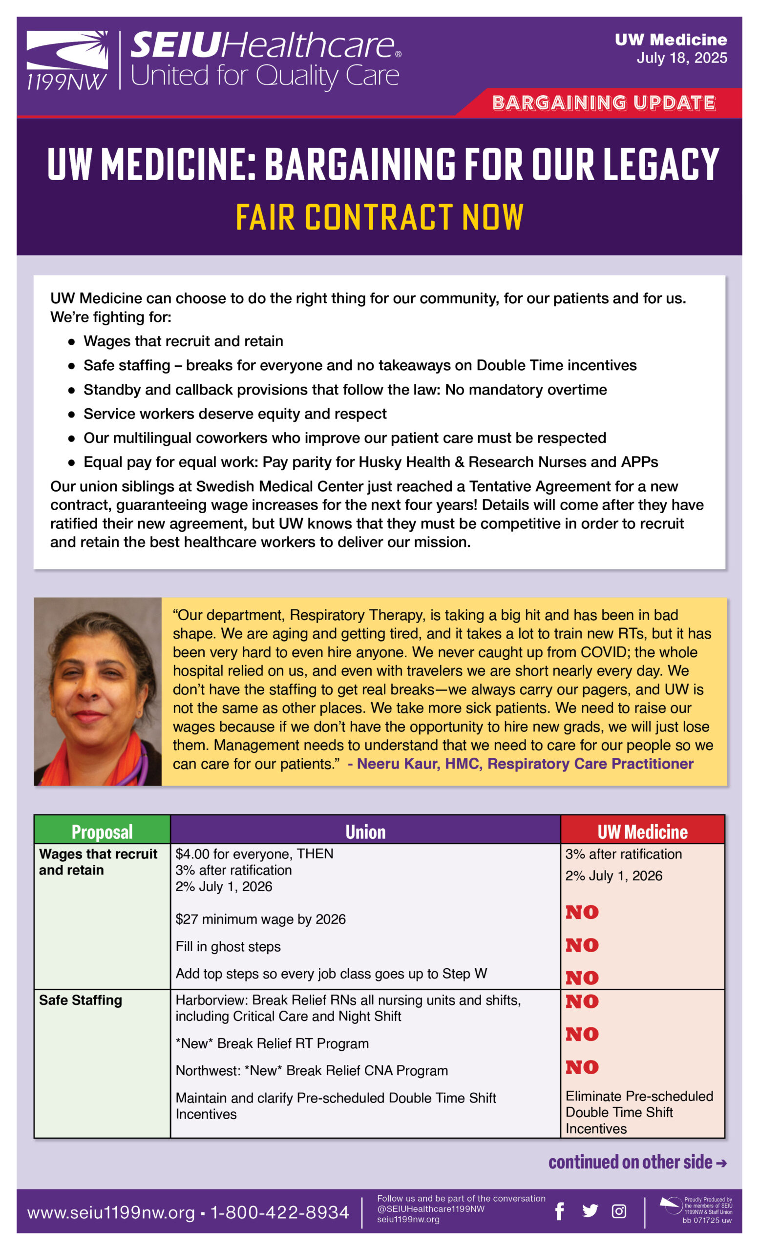 UW Medicine: Bargaining for Our Legacy (Fair Contract Now)