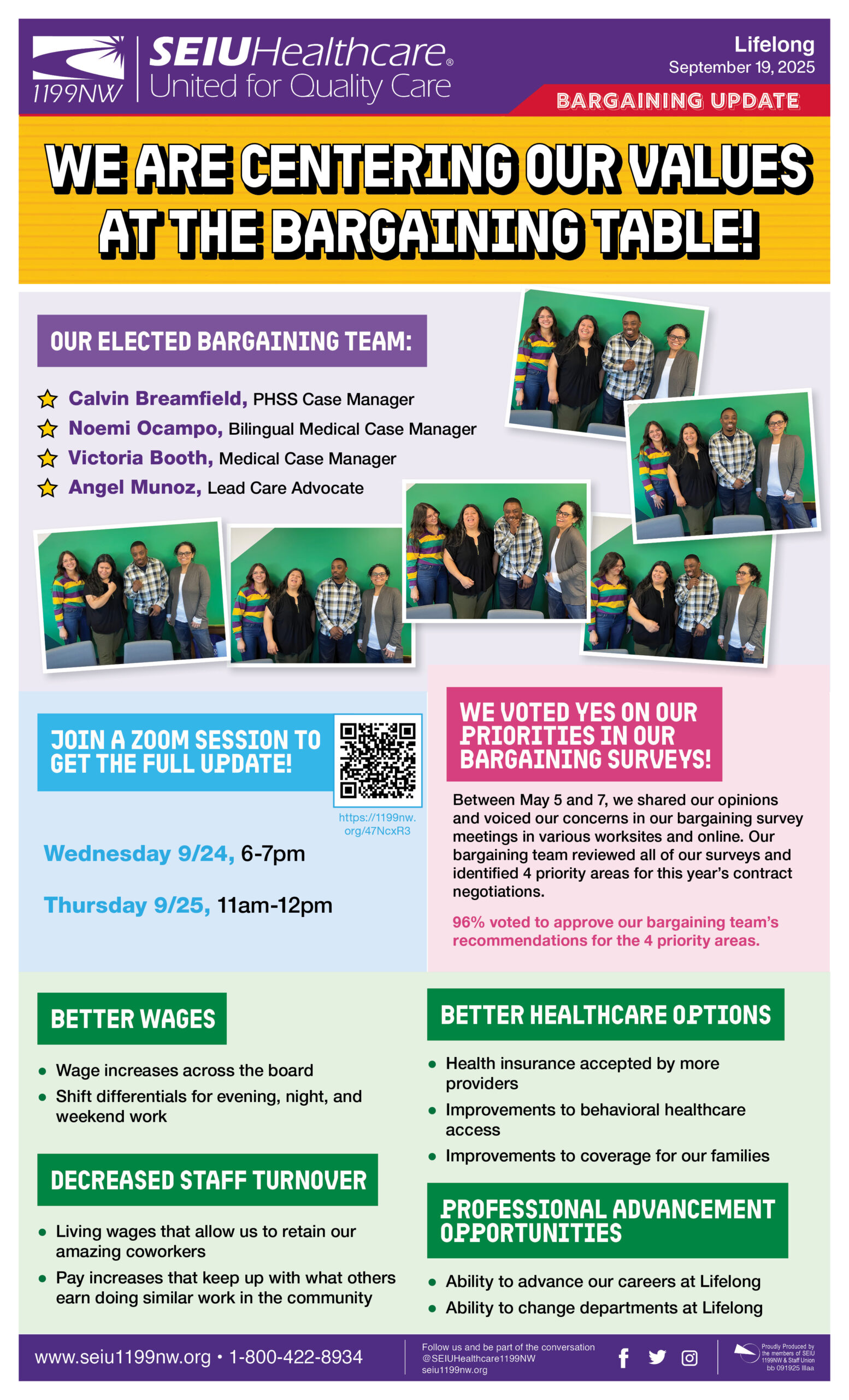 We Are Centering Our Values at the Bargaining Table!