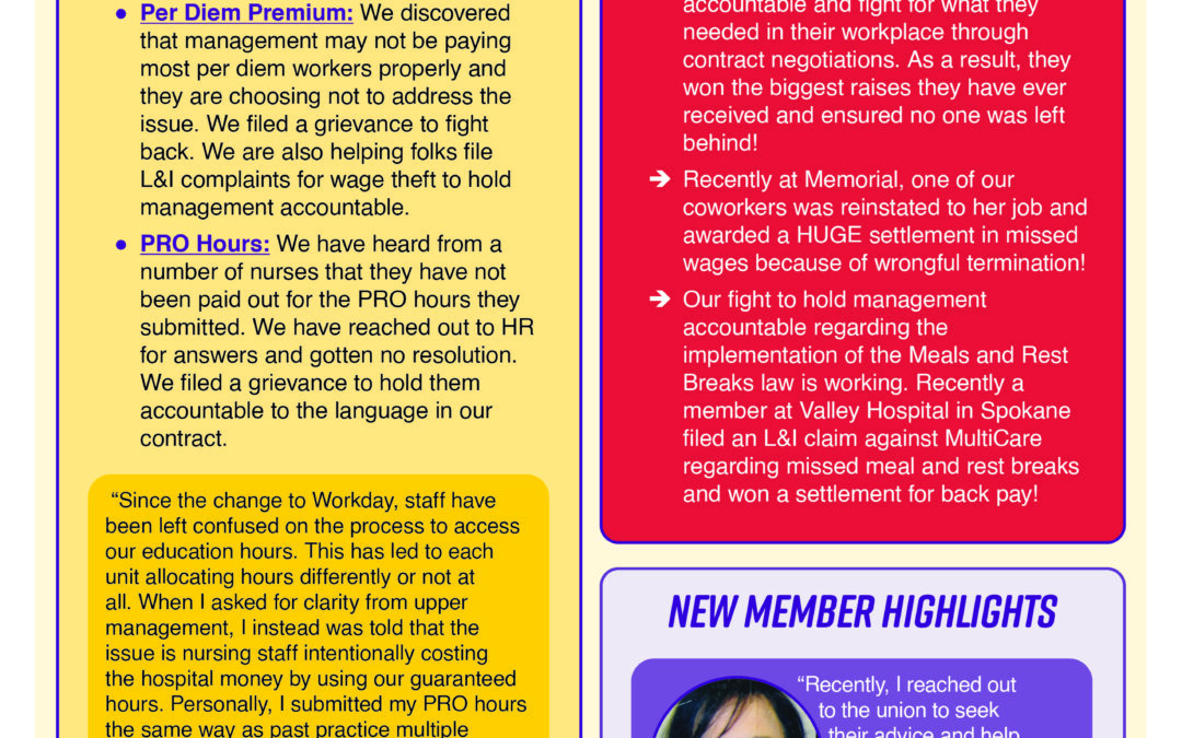 Stay up to date on all the latest across Memorial and MultiCare as we head into bargaining