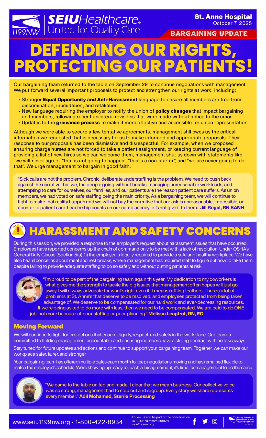 Defending Our Rights, Protecting Our Patients!