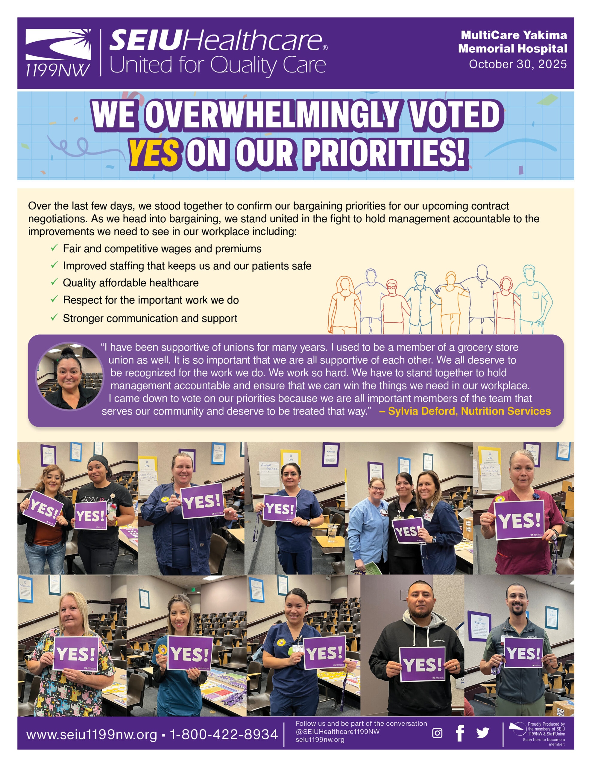 We overwhelmingly voted YES on our priorities!